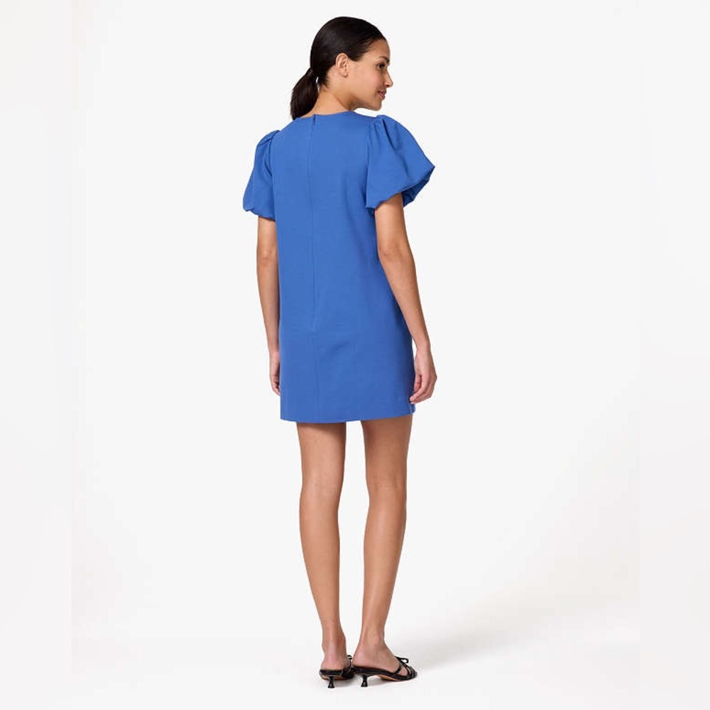 ✨FLASH SALE✨Kate Spade Ponte Puff Sleeve Shift Dress Astral Blue Dress Size S - Picture 2 of 9